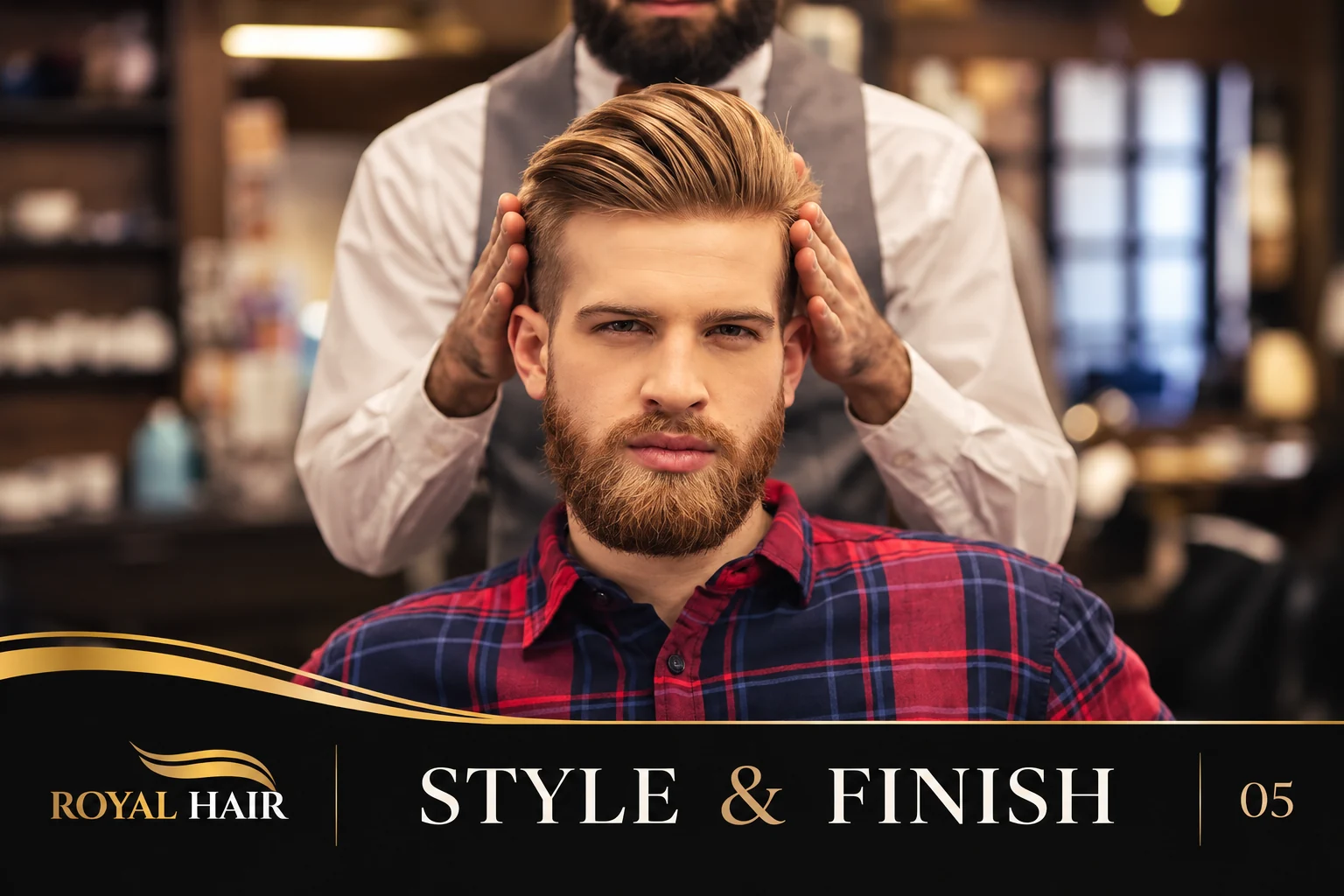 Styling and finishing a hair replacement system