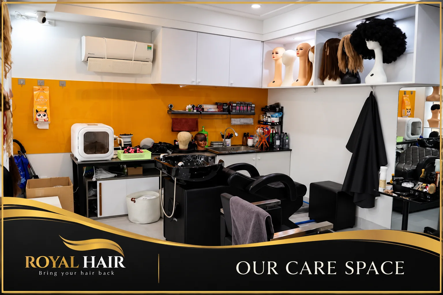 Royal Hair hair washing and maintenance area